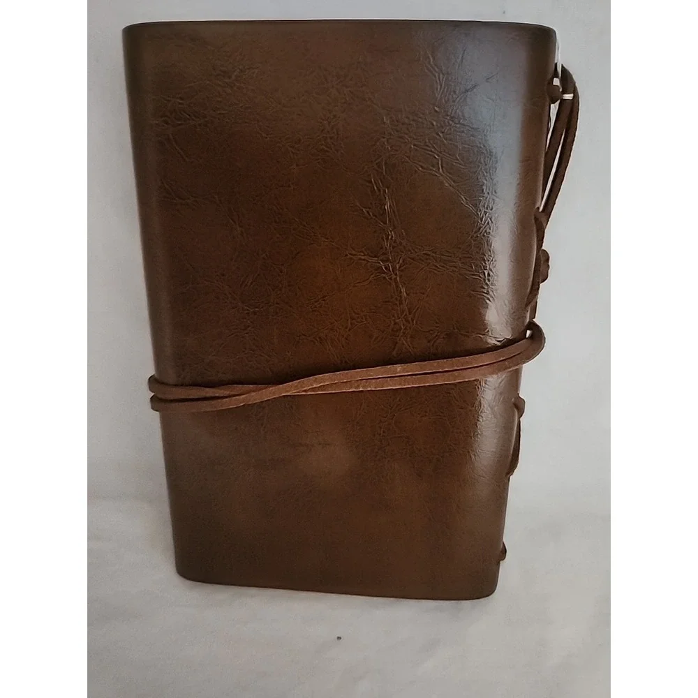 Faux Leather Nautical Personal Travel Journal Diary Unlined Pages